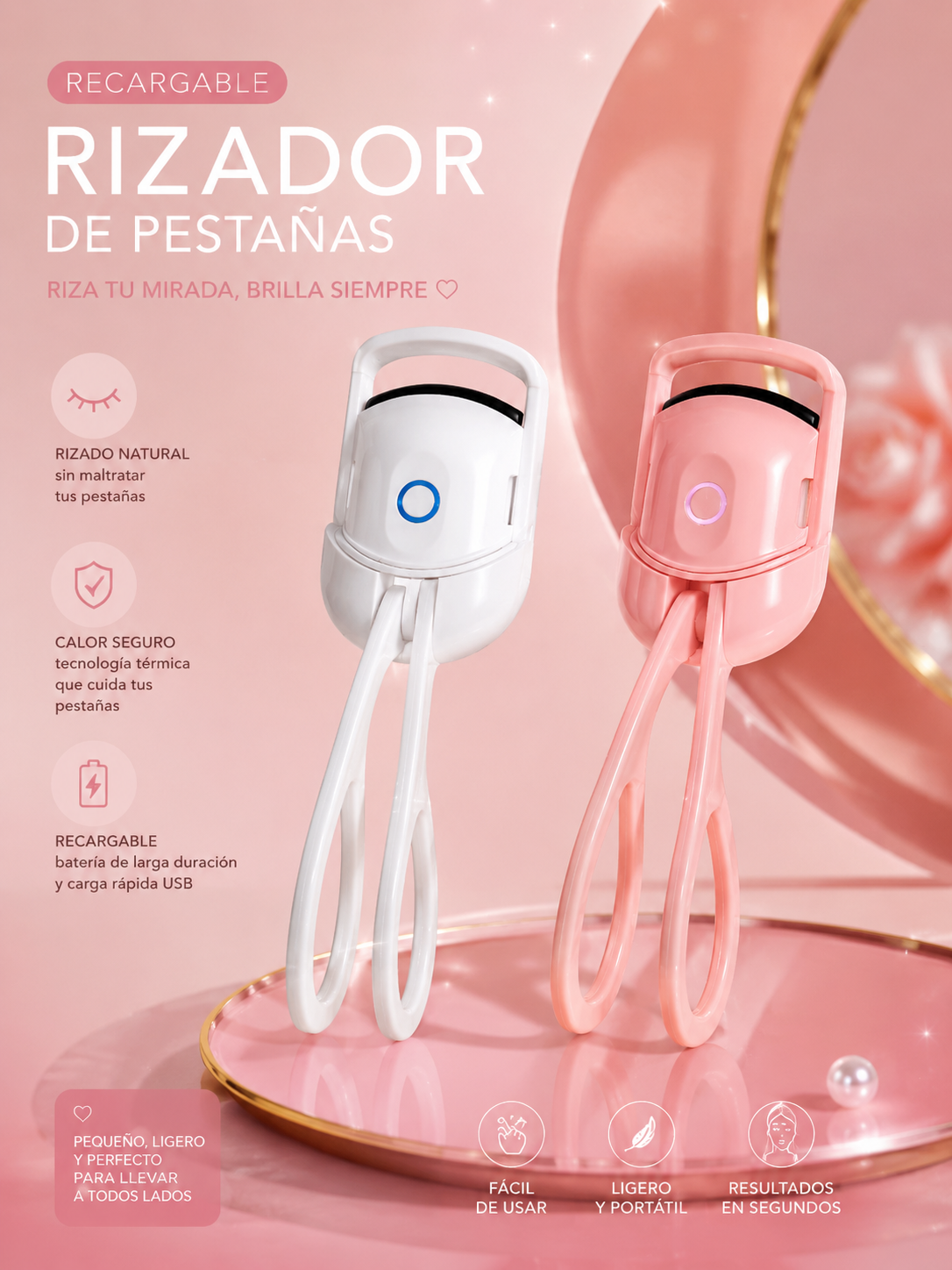 Rizador De Pestañas Recargable